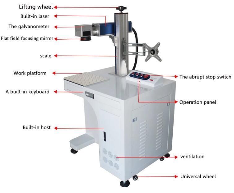 Optical Desktop Laser Marking Machine for Buckles Watches Auto Parts