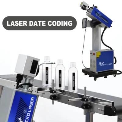 High Speed Expiry Date Laser Coder for Plastic Water Bottle Coding Marking Printing