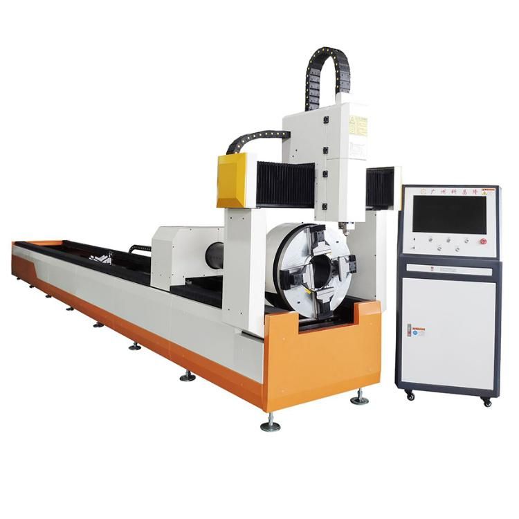 Rectangular Tube Round Tube Laser Cutting Machine for Stainless Steel Bed