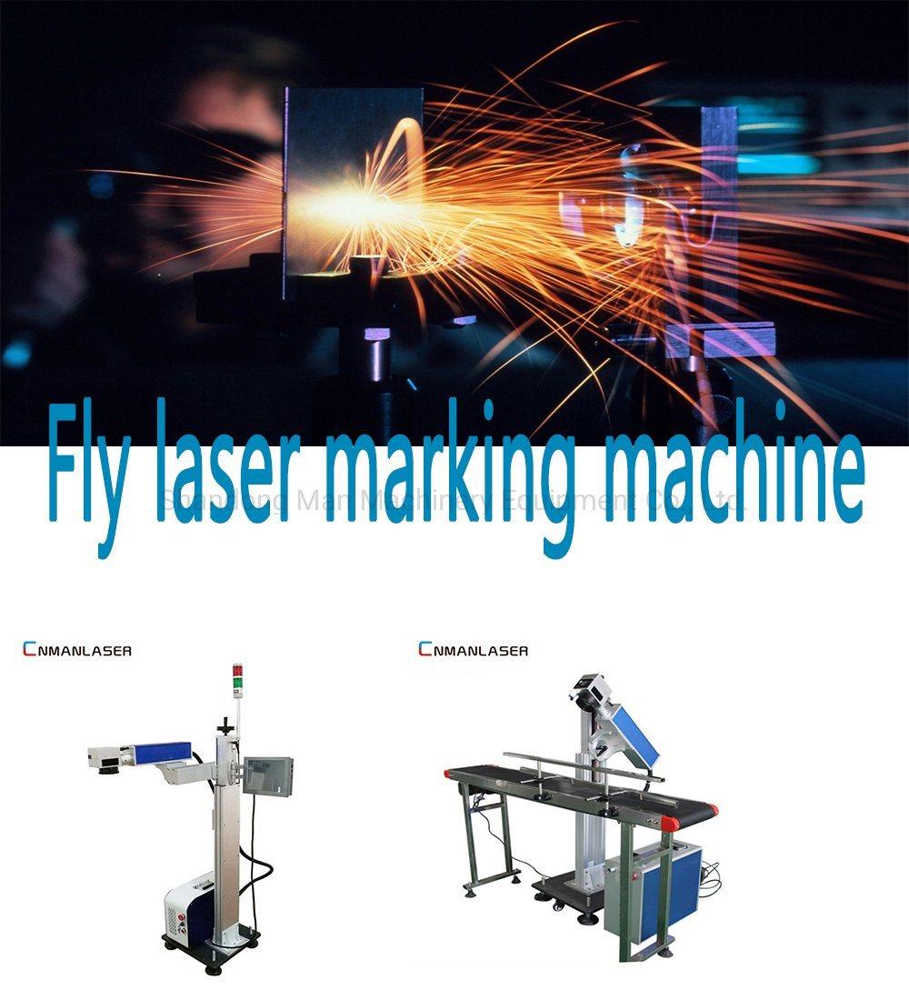 Wood Pigeon Rings Flying Fiber Laser Marking Machine with Conveyor