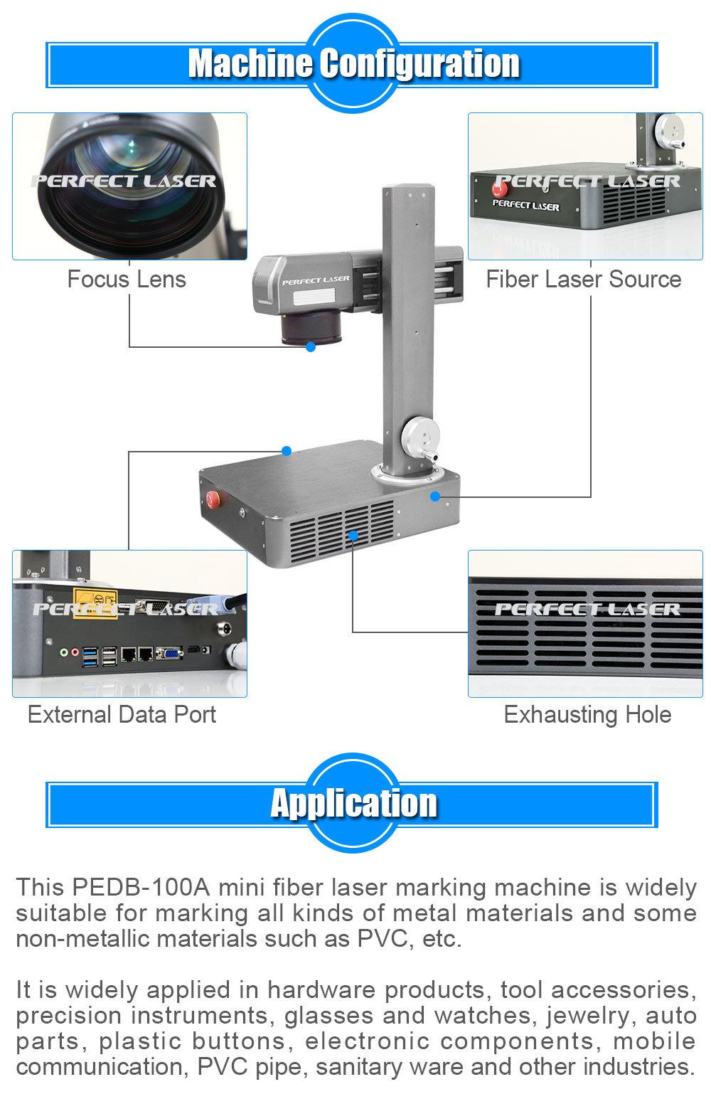 Portable Mini Fiber Laser Marking Machine for Metal Hard Plastics
