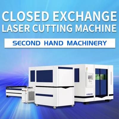 Previously 6015model 4000W Fiber CNC Laser Cutting Equipment with Closed Type Exchange Worktable Equipment for Industrial Use
