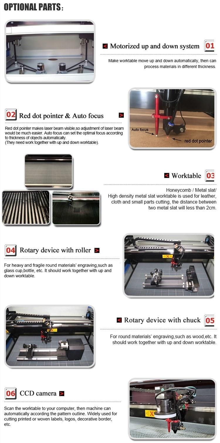 1610 Reci 100W Double Heads Laser Cutter for Acrylic Leather