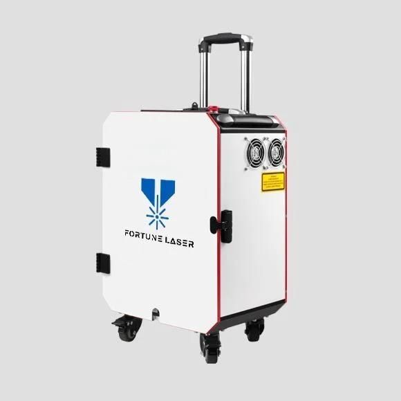 High Power Fast Speed Laser Cleaning Machine Pulse Laser Rust Removal Machine 200W 300W Trolley Laser Equipment for Cleaning