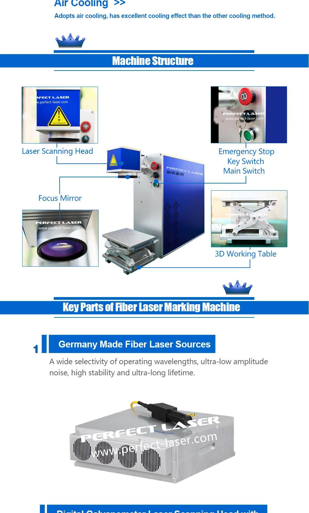 20W 30W 50W Perfect Laser Mini Portable Fiber Laser Marking Machine for Hardware Plastic