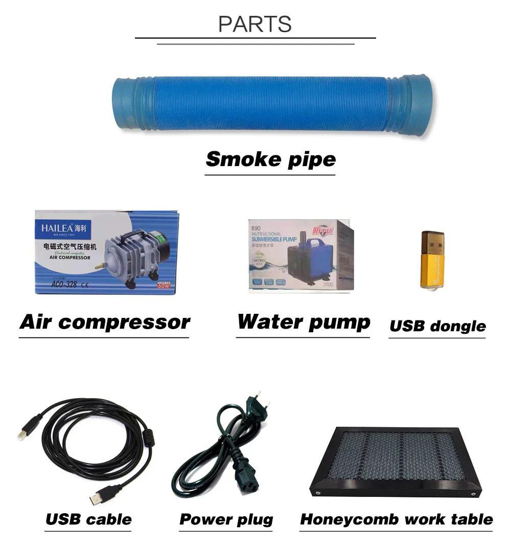 40W 50W 300*500mm CO2 Laser Cutting Machine Beat Diode Laser Cutter Machine