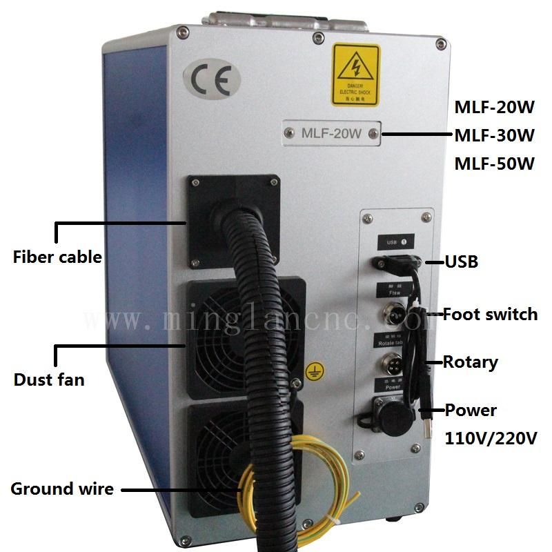 20W 30W 60W 80W 100W 120W 4000kHz 500ns Mopa Fiber Laser Color Marking Machine with Jpt M7