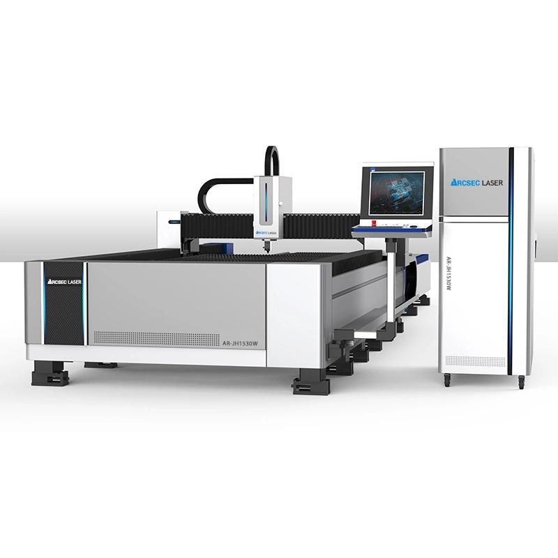 High Precision 1000W 3kw 4kw 6kw 8kw 15000W CNC Metal Plate and Pipe Tube Enclosed Exchange Platform Fiber Laser Cutting Machine Chuck Large Diameter