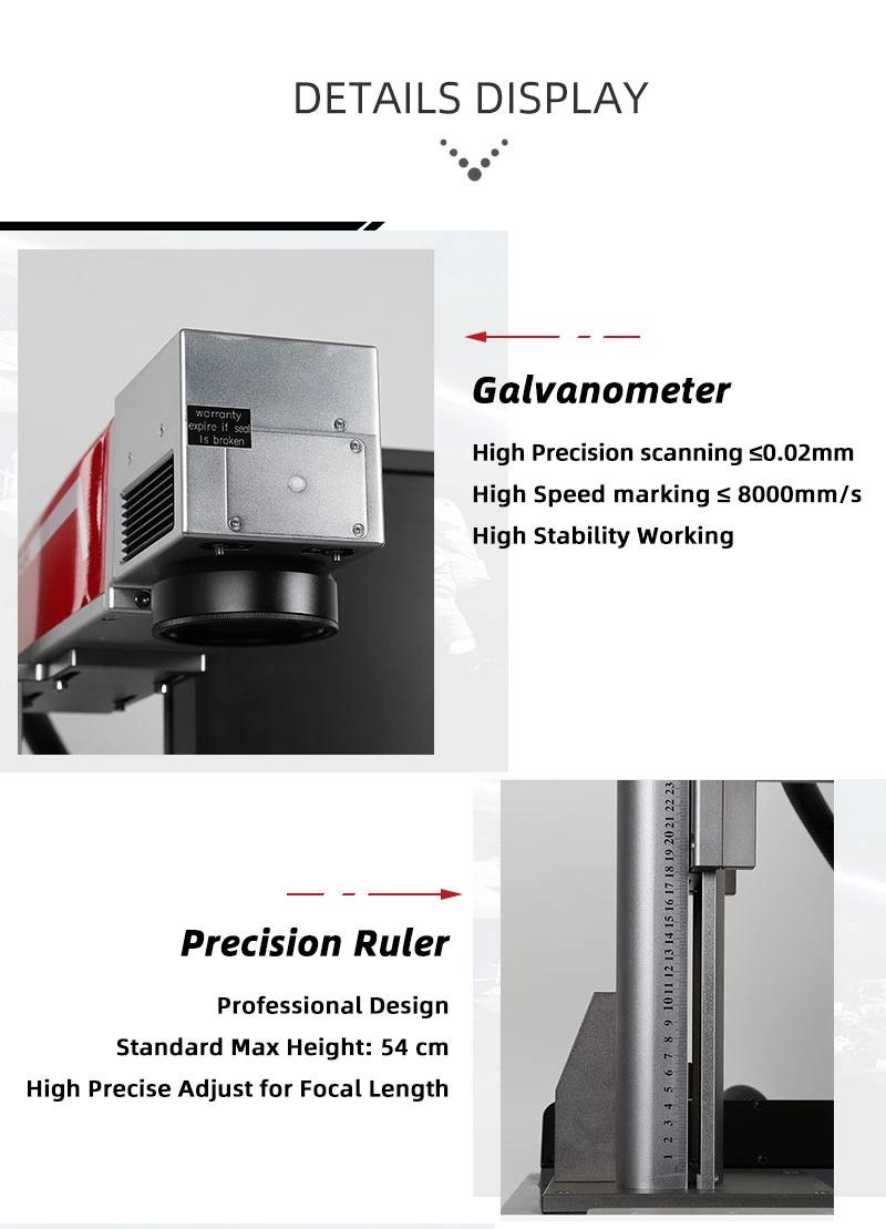 Low Price 10W 20W 30W 50W Fiber Laser Marking Machine for Metal and Nonmetal