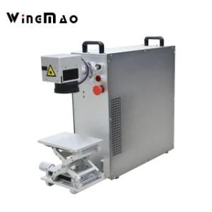 Portable Fiber Printing Marking Machine 20W Fiber Laser Marking Machine for Metal, Watches, Camera, Auto Parts, Buckles