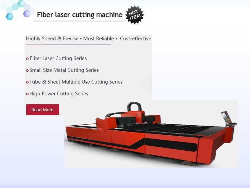 High Precise 1000 Fiber Laser Cutter for 12mm Mild Steel with Gas O2