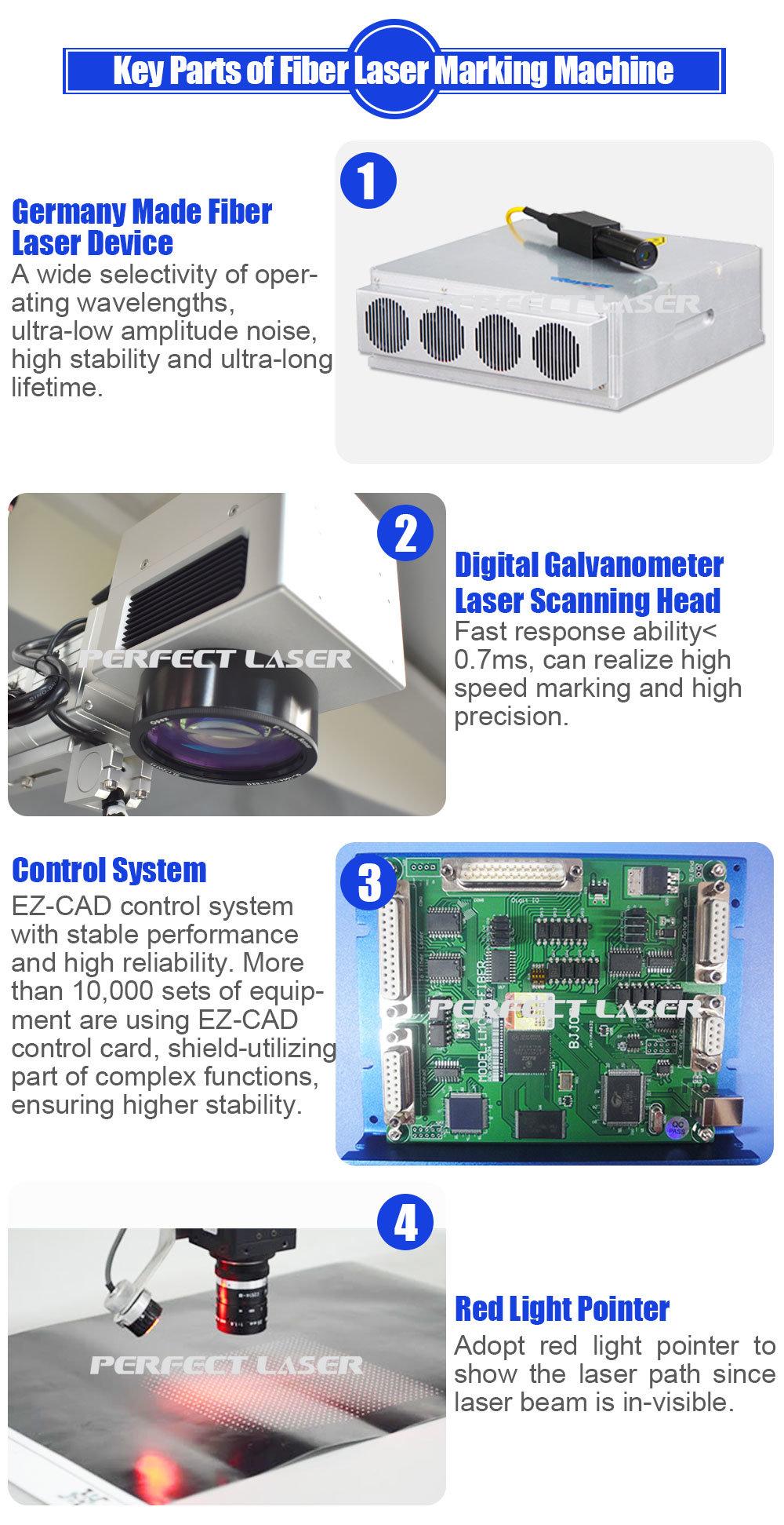 20W 30W 50W Optical Fiber Metal Logo Laser Marking Machine