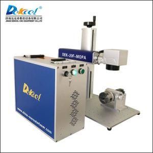 Ipg 30W Fiber Laser Metal Marking Machine with 80mm Rotary Mini Portable Logo Marker Price