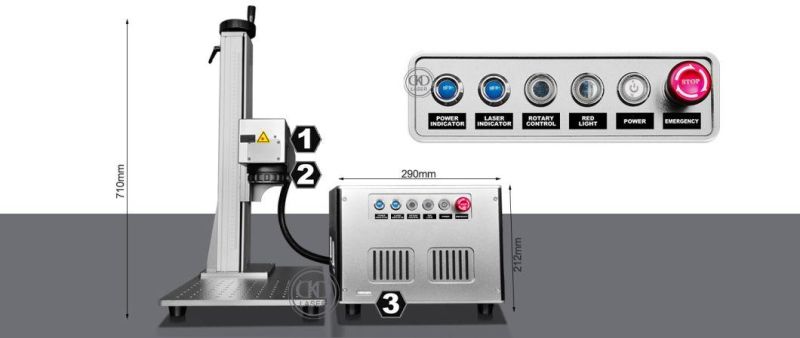 CNC Color Laser Marking Machine on Stainless Steel