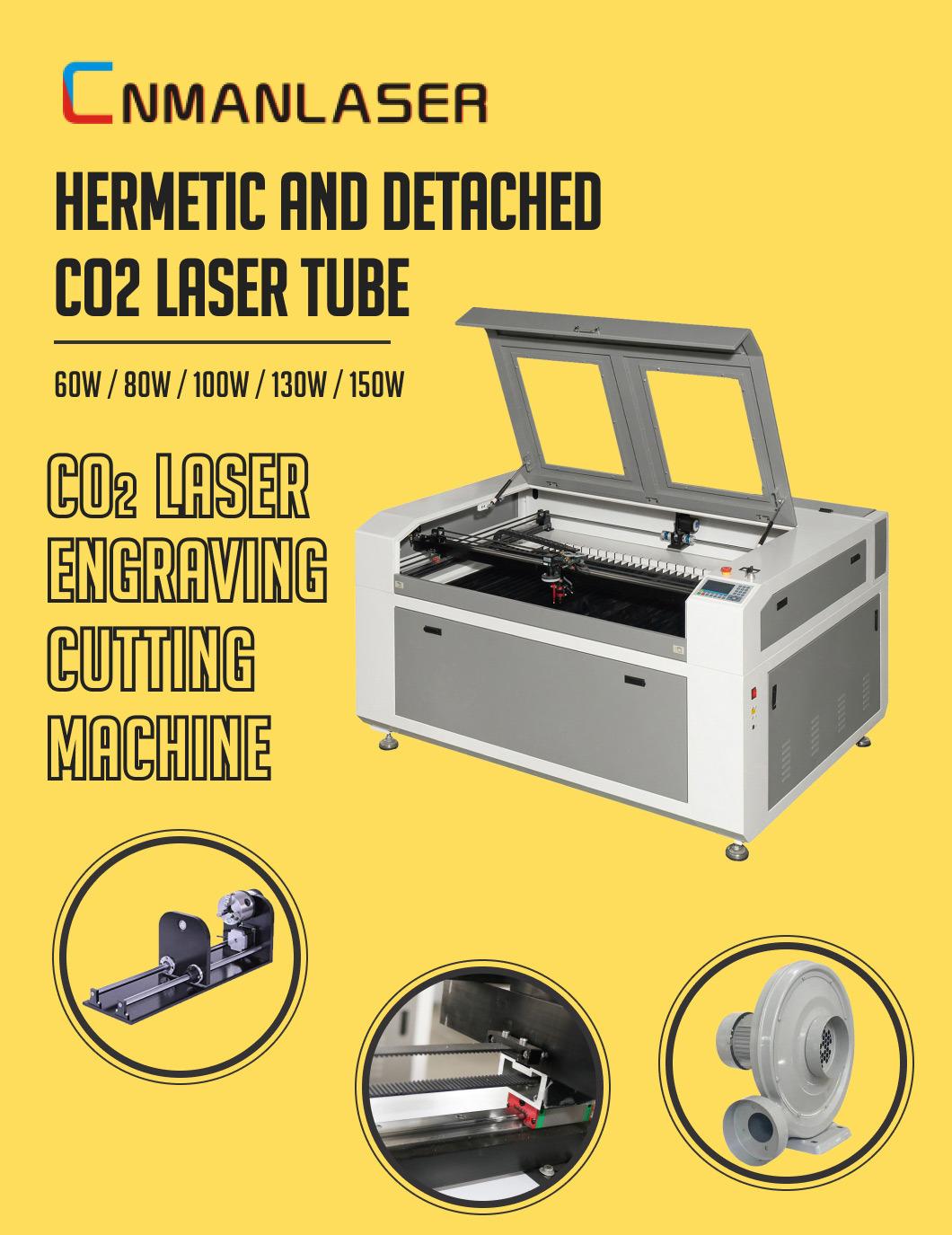 1390 Plastic Letters CO2 CNC Laser Cutting and Engraving Machine Rotary