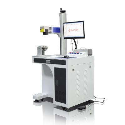 30W 50W Fiber Laser Marking Machine with Rotary Device for Pen Bearing