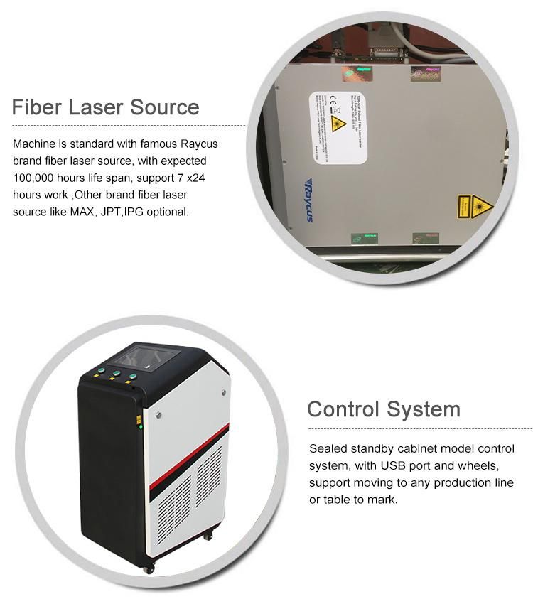 Mini Raycus Flying Fiber Laser Marking Machines Price 30W 50W Metal Materials