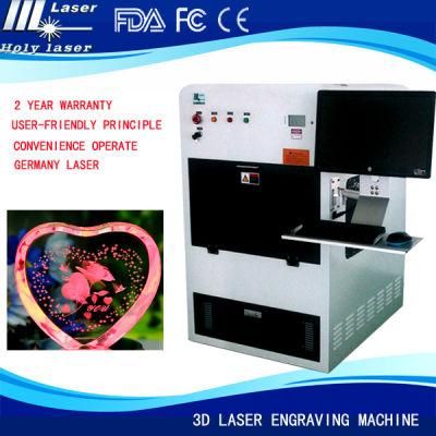 3D Laser Engraving Machine for Crystal Glass Acrylic Hsgp-4kb