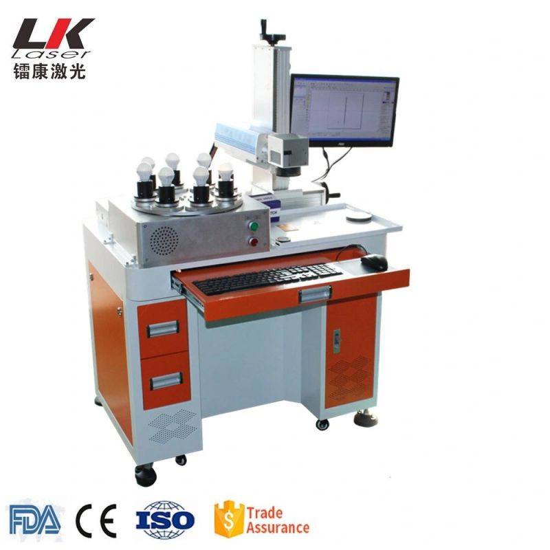 Rotary Table Laser Engraving Machine on LED Bulb Laser Printer