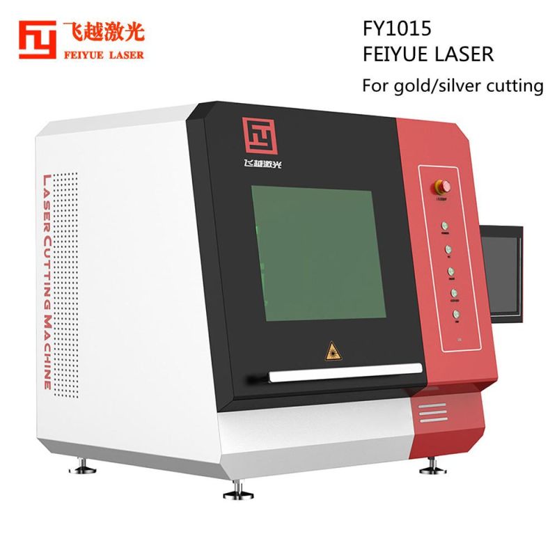 Fy1015 Gold Sheet Iron Laser Cutting Machine Price Feiyue Industrial CCD Laser Cutter 750/1000 Watts Qcw Silver Jewelry Metal Fiber Laser Cutting Machine