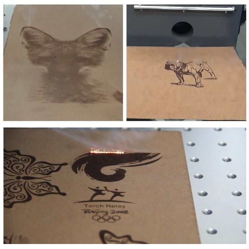 Leather Wood RF Metal Tube CO2 60W Laser Marking Machine