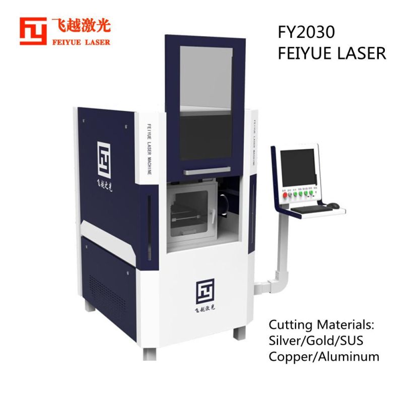 Fy2030 Battery Manufacture Processing Feiyue Laser Fiber Cutter Machines CNC Silver Gold Stainless Steel Ss Plate Metal Precision Fiber Laser Cutting Machine