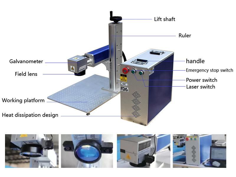 Small Portable Laser Marking Machine for Carbon Stainless Steel