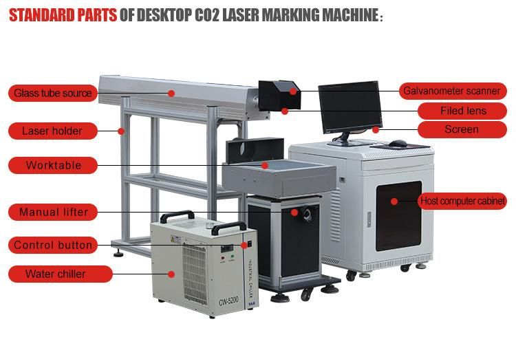 Reci 80W Wood Paper Acrylic CO2 Laser Marking Printing Machine