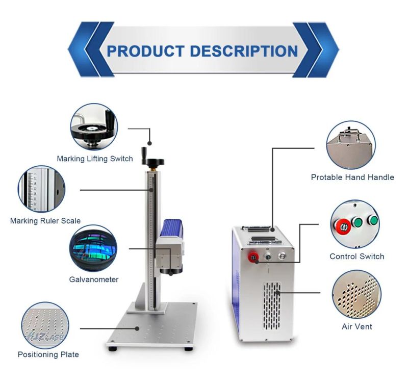 CO2 Laser Marking Machine with Conveyor Belt for Pen Marking Wood Engraving