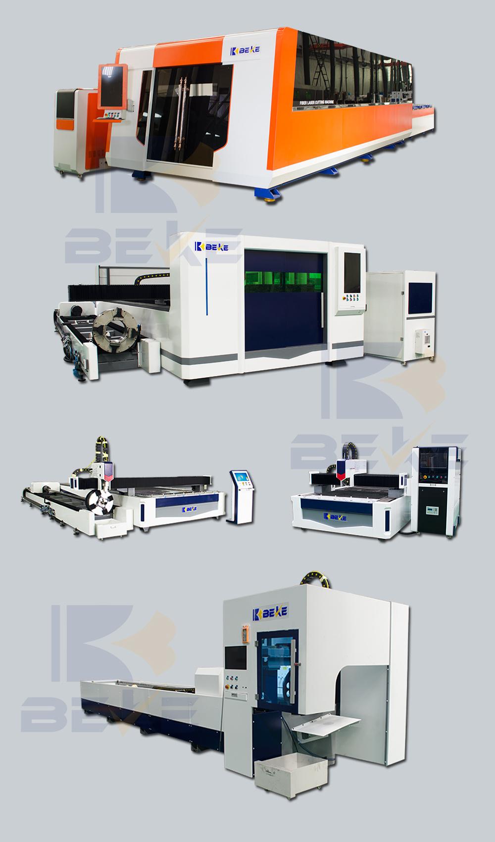 Double Workbench Closed Iron Plate Fiber Laser Cutting Machine for Sale