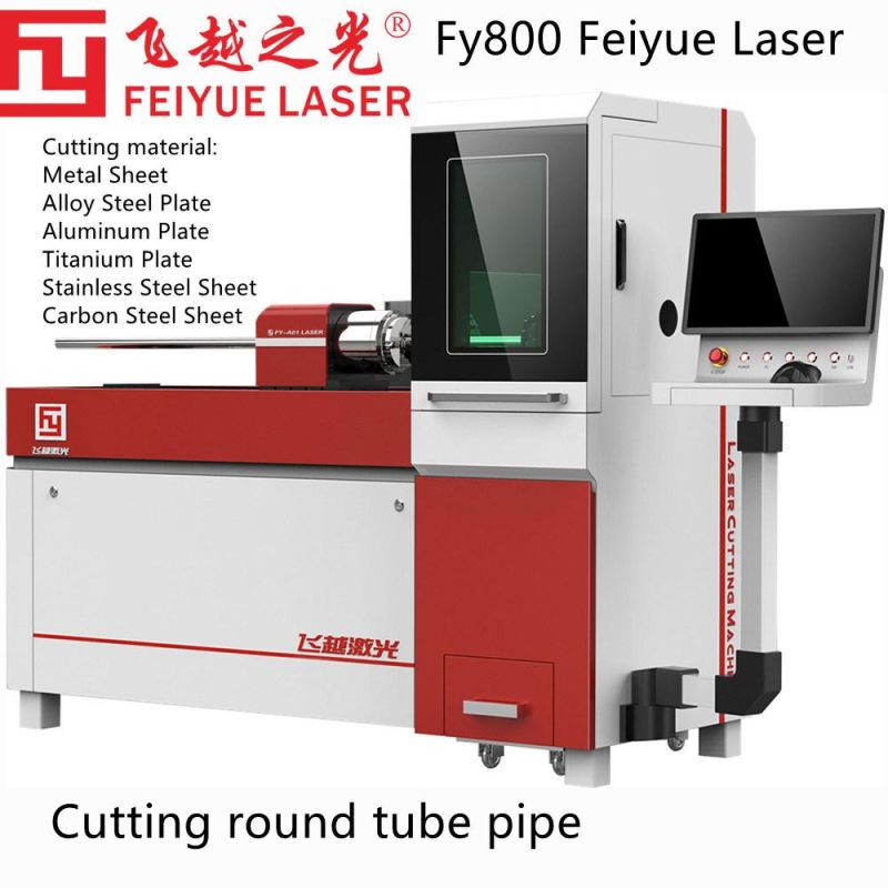 Fy800 Feiyue Laser/Lazer 1000W 2kw 3kw Pipe Tube Metal Laser Cutting Machine Flexible Circuit Board LED Aluminum Substrate PCB Fiber Optic Laser Cutter