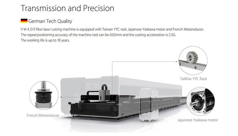 6025 Ipg 6kw 8kw 10kw CNC Fiber Laser Cutting Machine