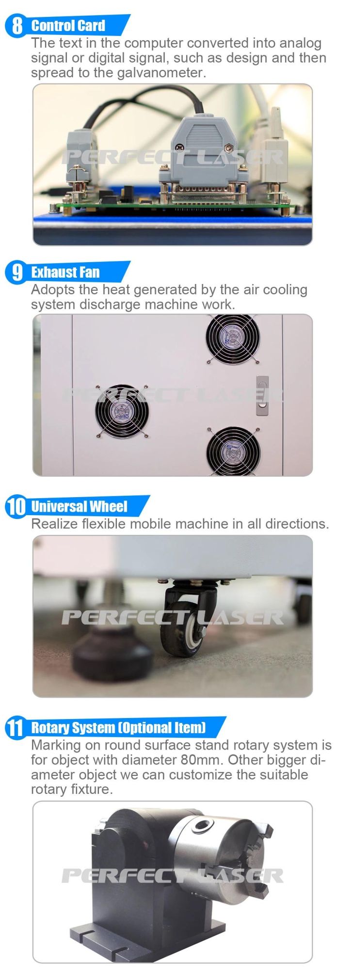 Metal Laser Date Number Printing Marking Machine with LED Light