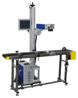 20W 30W 50W Pipeline Flight Fiber Laser Marking Machine