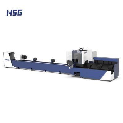 Metal Pipe Laser Cutting Machines with Unloading Device with Rich Tube Cutting Library for Industrial Channel Angle Pipes