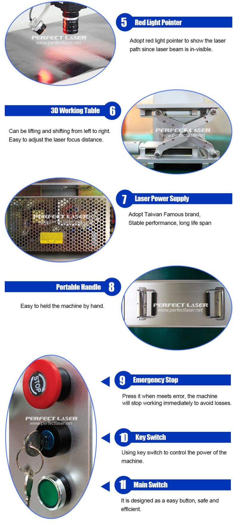 Perfect Laser - CNC Mini Ring Fiber Laser Marking Machine 20W 30W