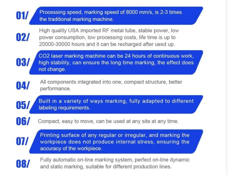 100W CO2 Glass Tube Laser Marking Machine for Board Leather Non-Metallic