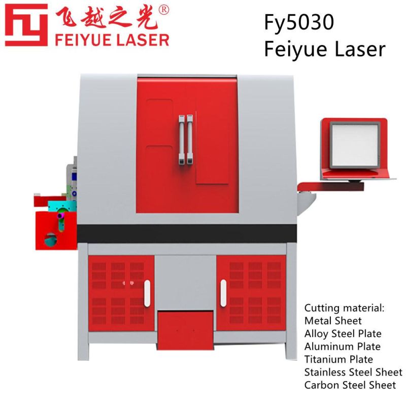 Fy5030 Feiyue Laser Full Enclosed Fiber Laser Cutting Machine Metal Aluminum Stainless Copper Plate Sheet Laser Cutter Machines Laser Cutting Machine Price