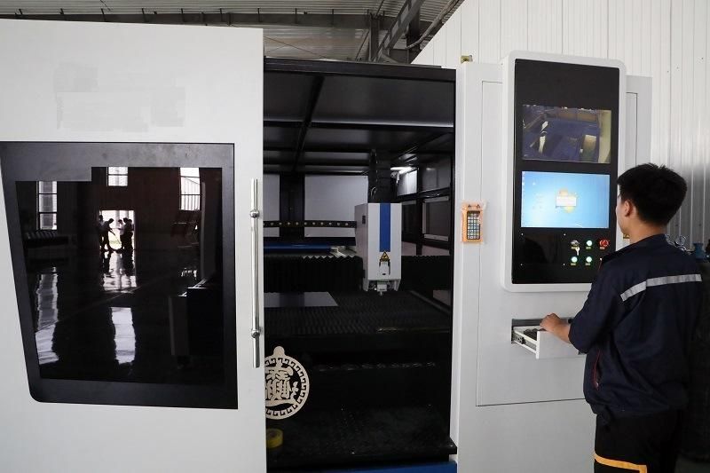 3015/1530 3kw/4kw Full Cover CNC Fiber Laser Cutting Machine