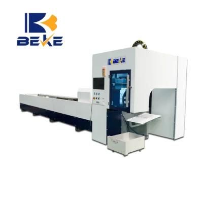 Beke Best Selling 1500W Closed Type Tube Pipe CNC Laser Cutting Machine