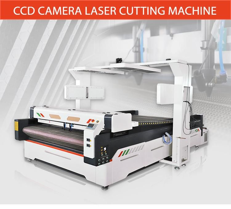 Sublimation Fabric Prints CCD Camera Scan/Cycling Garment Factory Automatic Sportswear Cutting Machine
