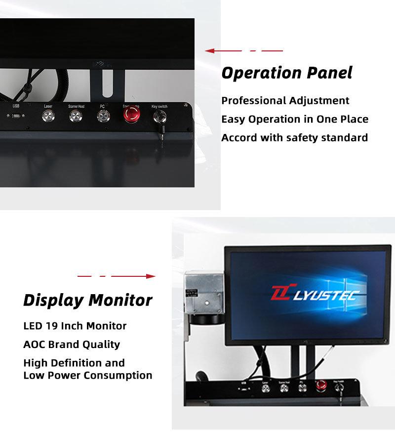 Lyustec 30W Memory Card Gun Fiber Laser Marking and Engraving Machine for Pigeon Ring