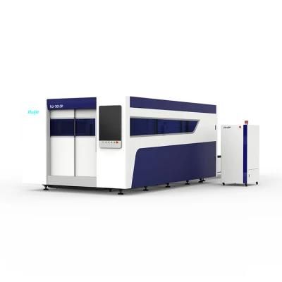 Ruijie 3000W Raycus Fiber Laser Cutting Machine with Protective Cover and Exchange Table