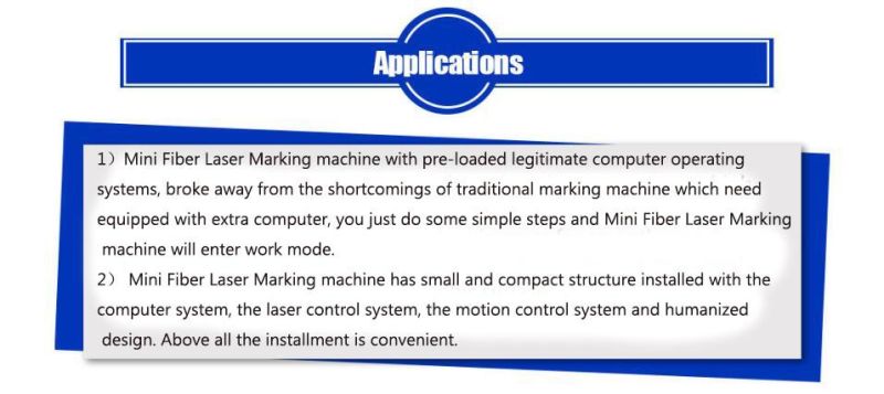 Fiber Laser Mark Machine/Marking Equipment/Engraving for Metal/Plastic/Tag/Key Chains/Pen/All Kinds of Mechanical and Auto Parts