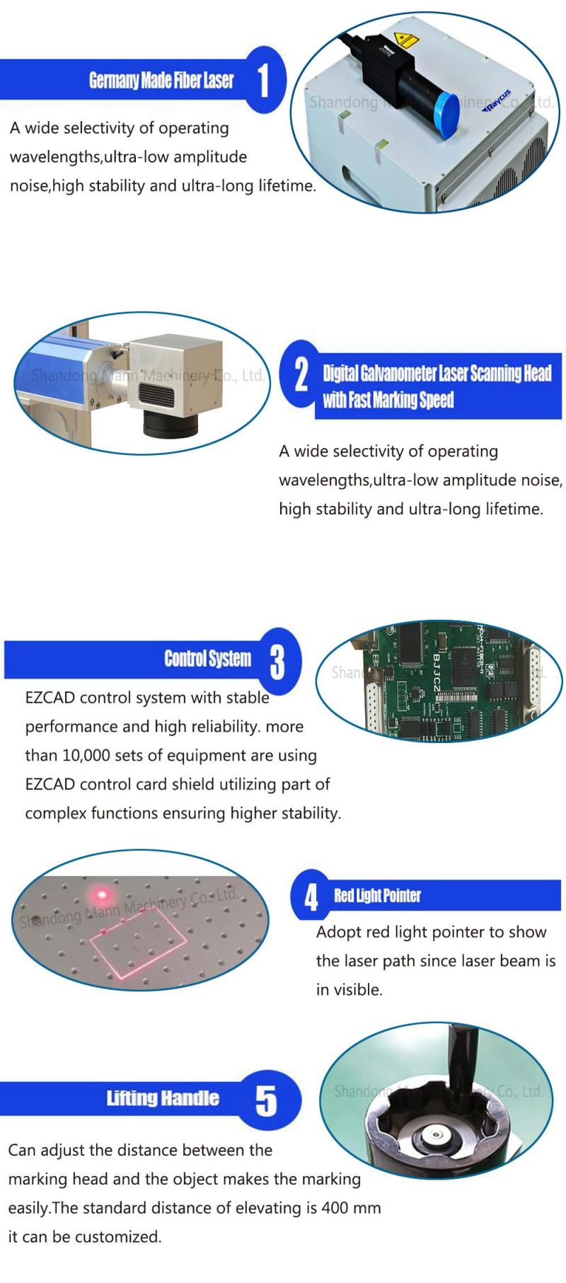 20W/ 30W/ 50W 100W Portable Metal Fiber Laser Marking Machine