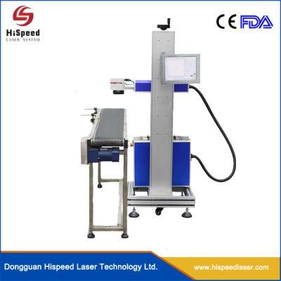Monthly Deals Online Fly Laser Marking Machine Laser Coding Machine Laser Printer with Conveyor Belt for PVC PPR HDPE Pipe Production