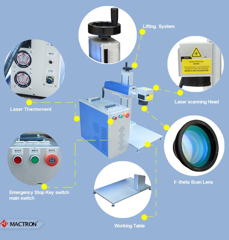 Best Services 50W Fiber Laser Marking Machine for Metal Materials Engraving