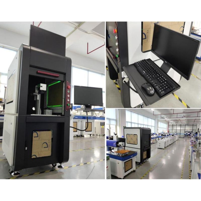 Dapeng Full Covered Enclosed Optical Fiber Laser Marking Engraving Machine for Metal Mobile Phone Watch Pens