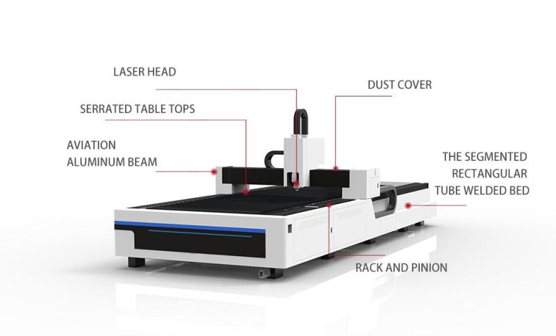 Ipg Raycus Max Optional Laser Source 1000W Fiber Laser Cutting Machine for Metal Copper Cutting