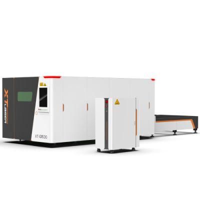 6000W CNC Sheet Metal Plate Fiber Laser Cutting Machine for Compressed Air Cutting CS Ss